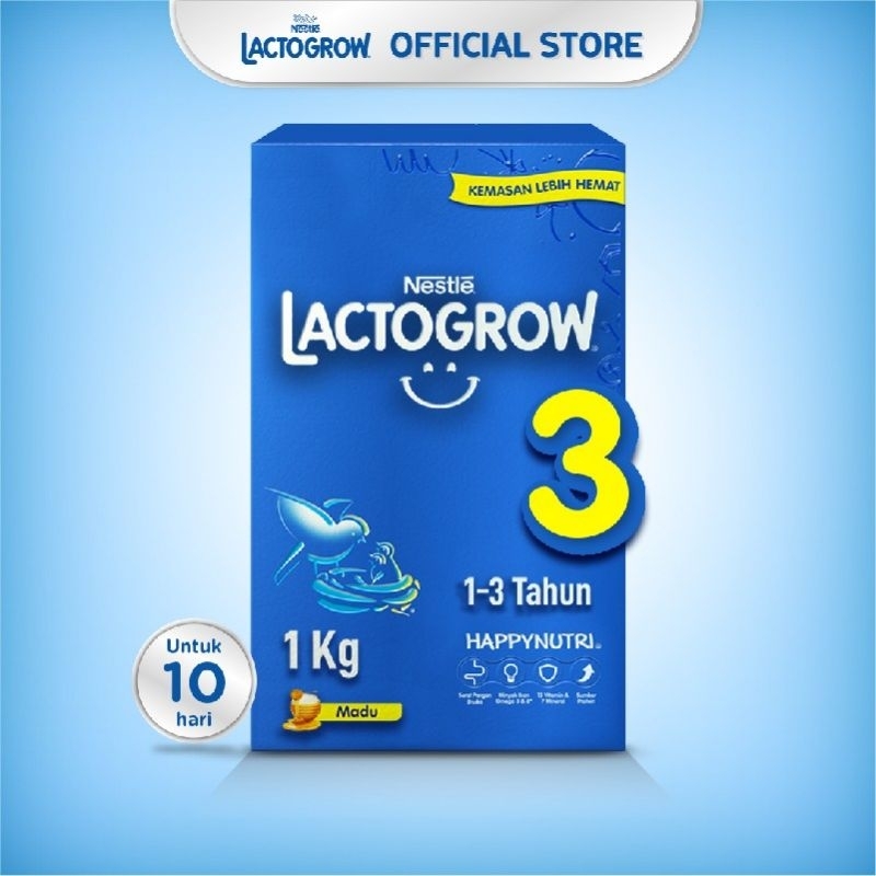 

Lactogrow 3 madu/ vanila/ plain 1kg/ 1000gr/ 1KG/ 735gr