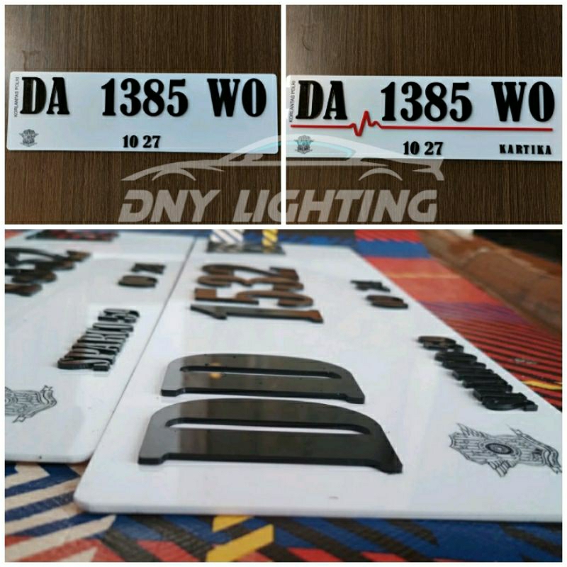 Dudukan Plat Custom Aklirik / Plat Custom Mobil