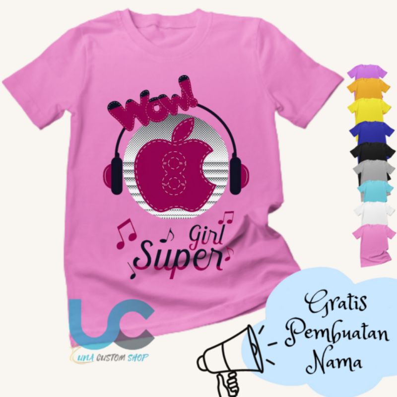 Kaos Anak Earphone Musik | Baju Anak Earphone musik | Kaos Anak Sablon | Kaos Anak Custom Terbaru (F