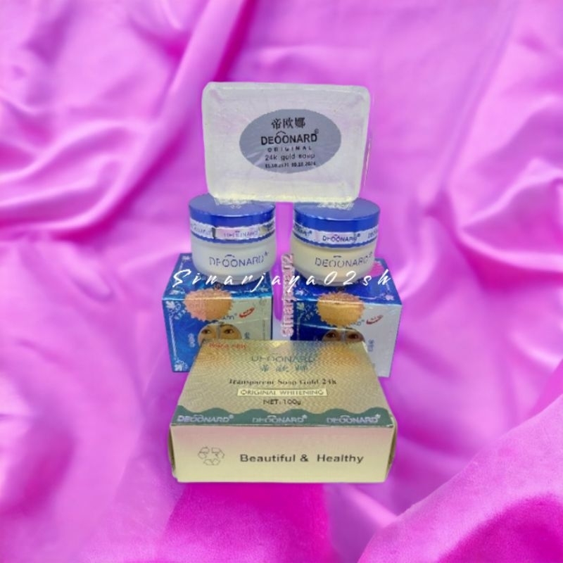 CREAM DEOONARD BIRU pisah A B + SABUN DEONARD gold WHITENING CREM ORIGINAL