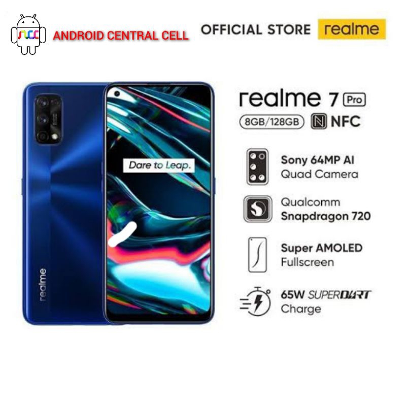 [SALE STOK TERAKHIR] REALME 7 PRO | RAM 8/128GB GAMING NGEGAS SNAPDRAGON 720G NFC CAM 64MP FAST 65W