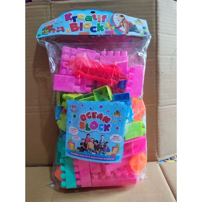 Mainan block kreatif 85 pcs / mainan edukatif / mainan bongkar pasanf