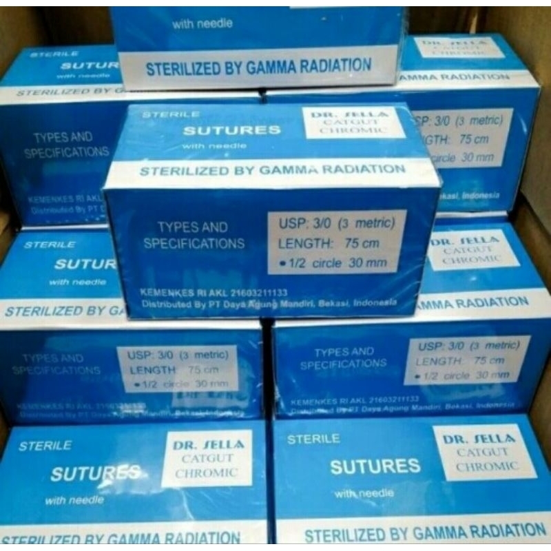 Benang Khitan DR SELLA / Benang Jahit Khitan / Chromic / Benang Chromic Plus Jarum / Catgut Chromic 