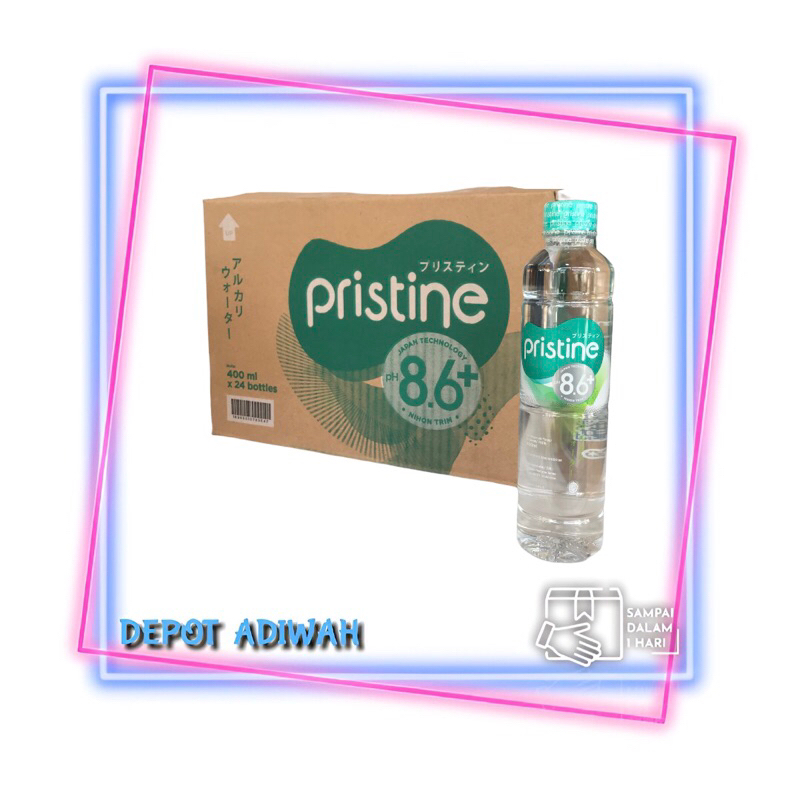 

Pristine pH8.6+ pet 400ml per karton (isi 24 botol)