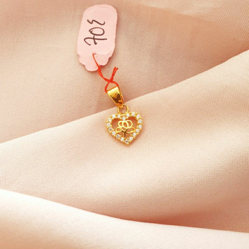 Liontin love mp emas asli kadar 700