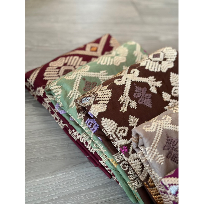 Songket Bordir Katun Lembaran