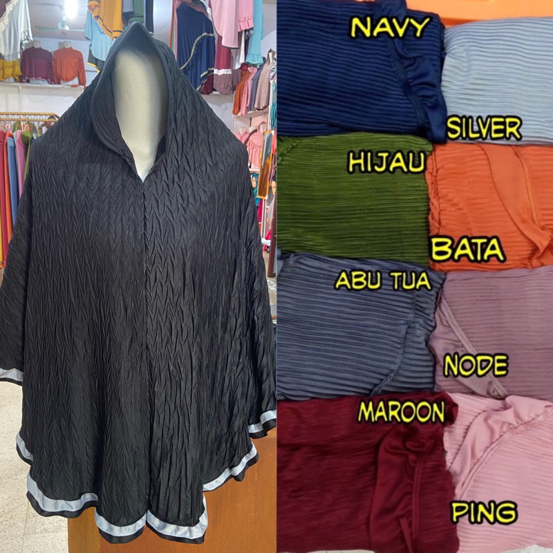 Hijab Sorong lurik plisket jumbo premium less warna | Hijab instan plisket lidi | Sorong plisket XXL