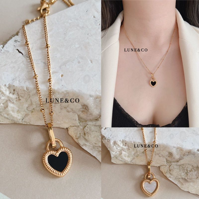 Kalung Love Bolak Balik Biji Lada KS224