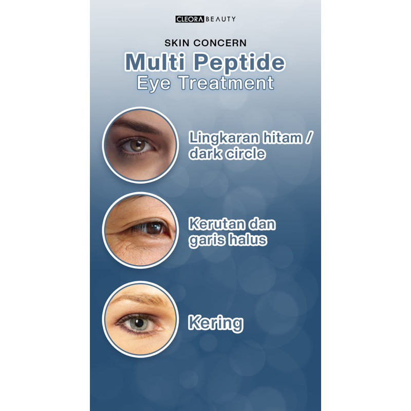 Cleora Multi Peptide Eye Treatment 15ml eye cream CLEORA beauty original kantung mata eyes