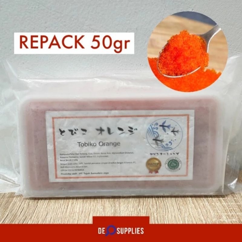 

Tobiko Orange Premium Repack 50gr - Telur Ikan Flying Fish Roe Frozen