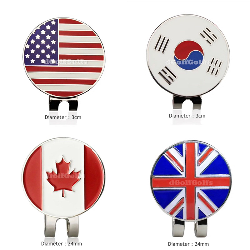 dagolfGolfs Country Flag Hat Clip Ball Marker