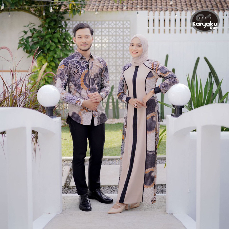 Gamis Batik Couple Kemeja Batik Pria Lengan Panjang [PREMIUM QUALITY]