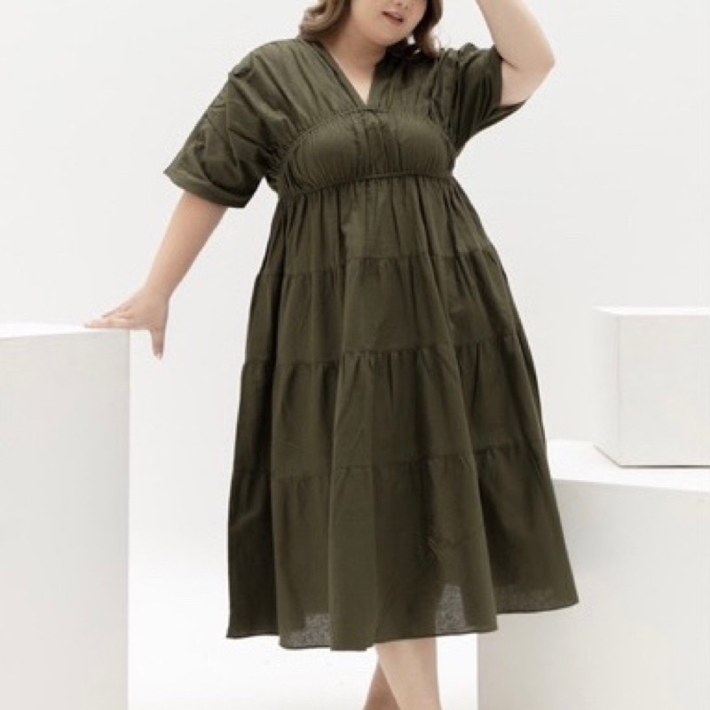 B002 Linen Dress BKK | Plus Size Big Size Dress Linen Jumbo jeunethelabel