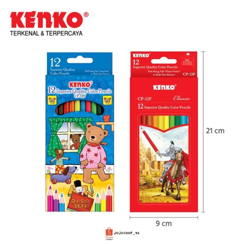 

Pensil 12 Warna KENKO CLASSIC CP-12F Panjang