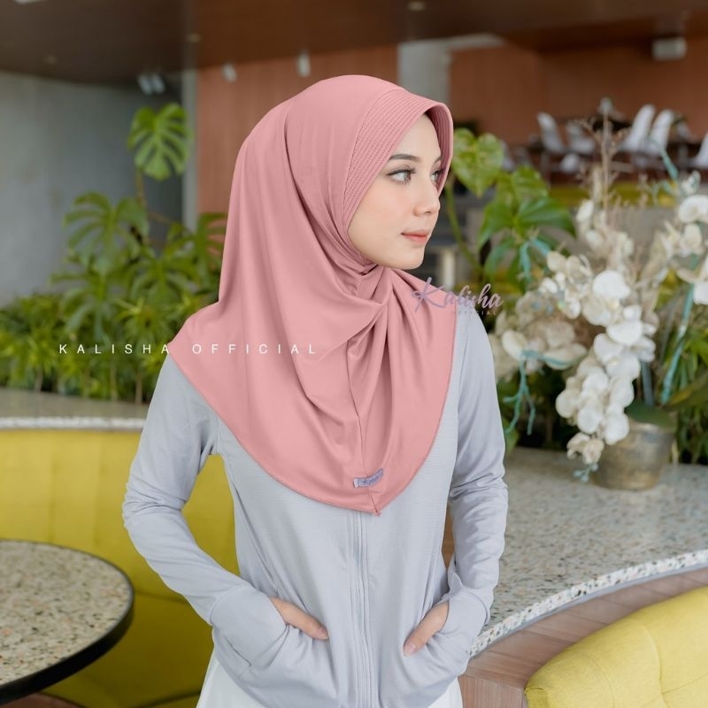 Hijab Instant Pet Sport Untuk Senam Yoga Jogging Gym Bersepeda