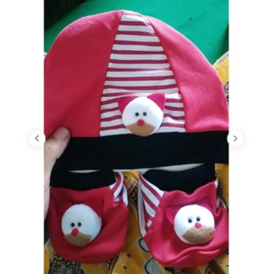 Set Topi Plus Kaos Kaki Salur Boneka Little Toosie Mulai Newborn