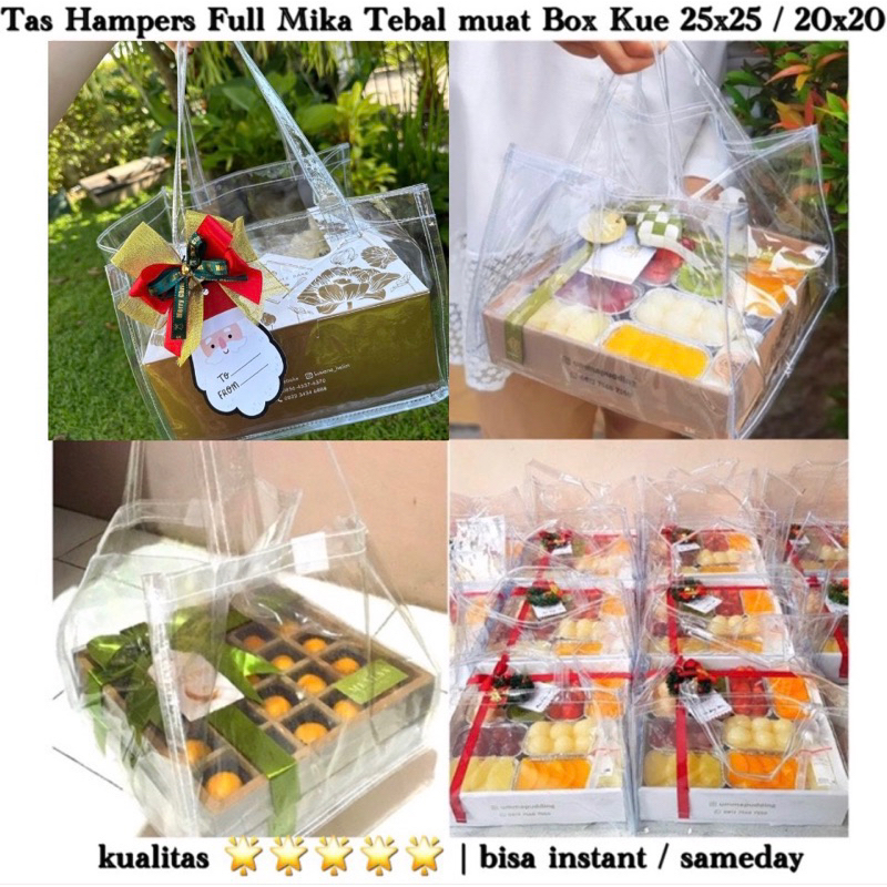 

Tas Goodie Bag Hampers Full Mika Muat Kotak Kue 25x25 / 22x22 / 20x20 SUPER TEBAL High Quality