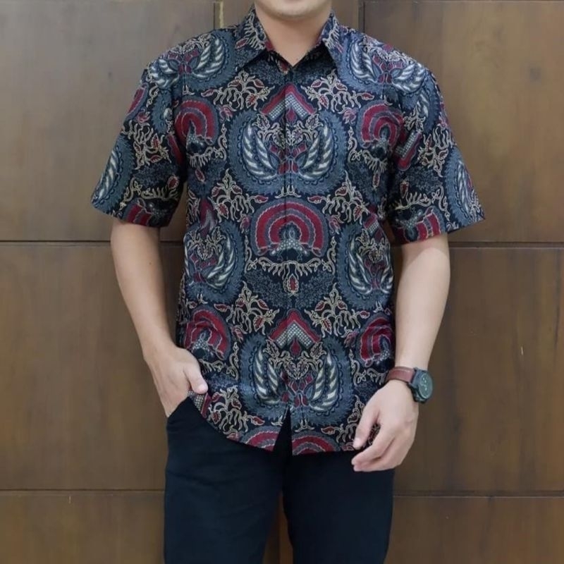 batik gondro abang katun halus full furing