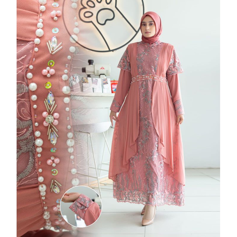 KEBAYA MODERN//GAMIS COROLLA//SERAGAMAN KELUARGA//BAJU PESTA LAMARAN//KEBAYA WISUDA//BAJU LEBARAN//KEBAYA ORIGINAL//BY DIPA COLLECTION