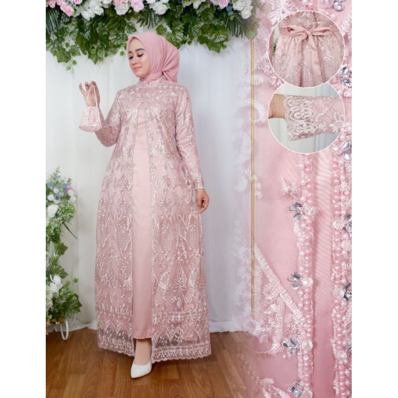 KEBAYA ORIGINAL//KEBAYA MODERN//GAMIS TILLE PAYET DALAMAN SATIN VELVET//SERAGAMAN KELUARAGA//BAJU PESTA LAMARAN//KEBAYA WISUDA//BAJU LEBARAN//By Aleeta Kebaya