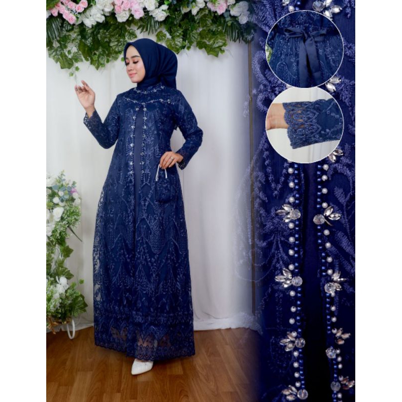 KEBAYA ORIGINAL//KEBAYA MODERN//GAMIS TILLE PAYET DALAMAN SATIN VELVET//SERAGAMAN KELUARAGA//BAJU PESTA LAMARAN//KEBAYA WISUDA//BAJU LEBARAN//By Aleeta Kebaya