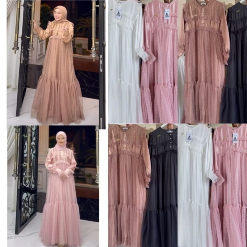 gamis tile edisi lebaran polos shellasaukia