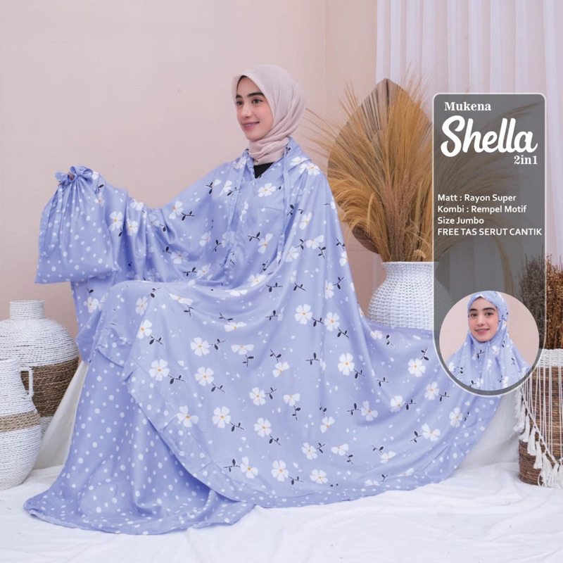 MUKENA 2IN1 RAYON PREMIUM JUMBO REMPEL CANTIK/ RUKUH/ TELEKUNG