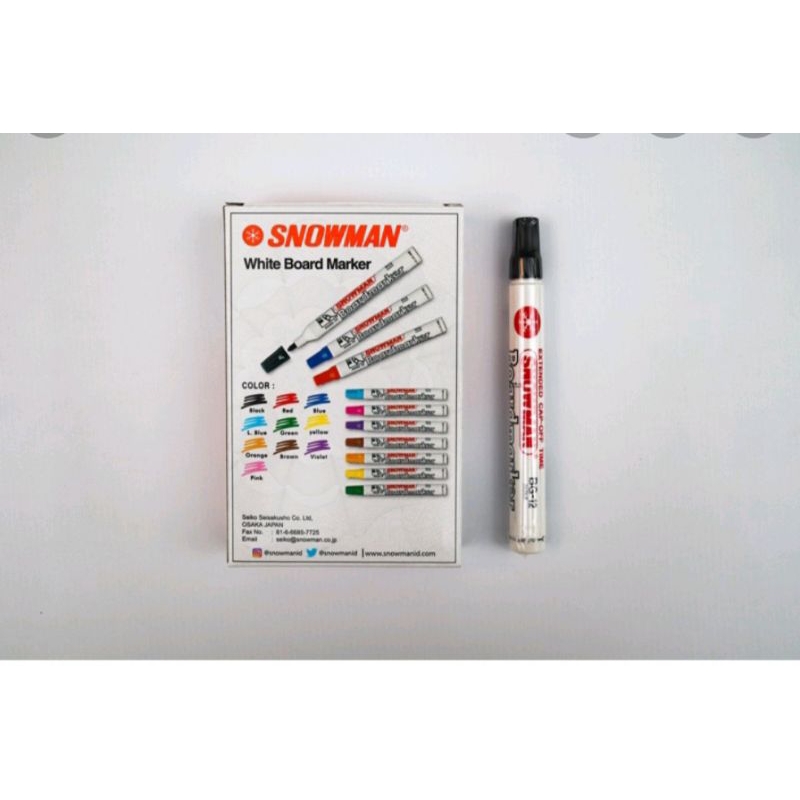 

Spidol Snowman Whiteboard BG12 warna hitam