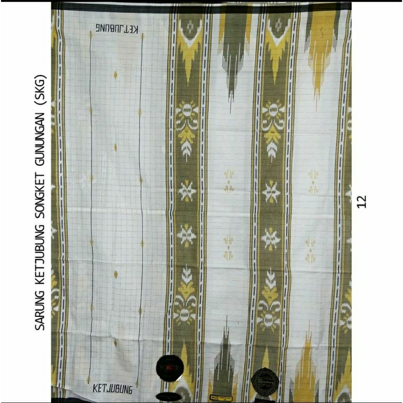 Sarung Ketjubung SKG Putih Gold