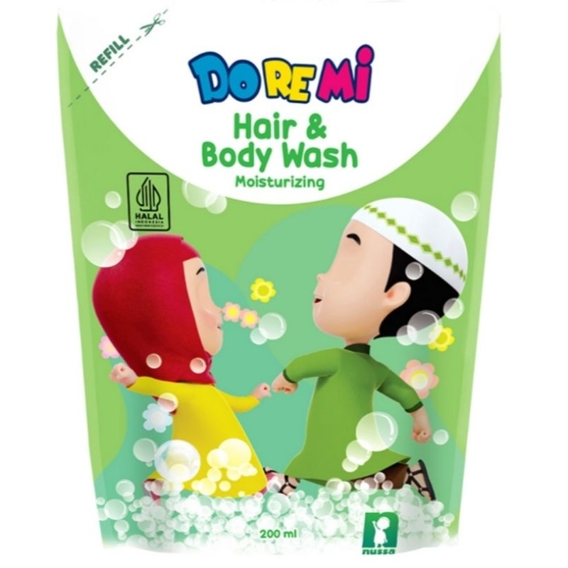 Doremi Hair & Body Wash Moisturizing Nussa Rara Refill 200ml
