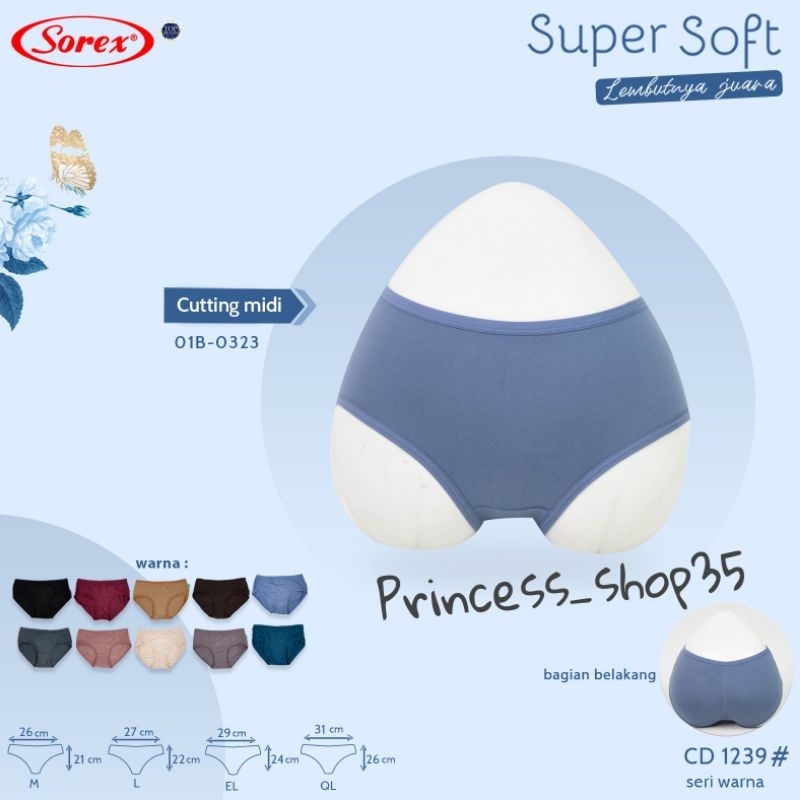 Celana Dalam Wanita Sorex Super Soft 1239 Cutting Midi Cd Wanita Sorex 1239 Super Soft