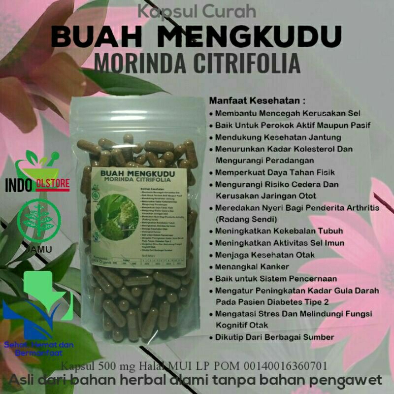 

BUAH MENGKUDU 100 KAPSUL OBAT HERBAL TERBAIK TOPP SELLER (PREMIUM QUALITY)