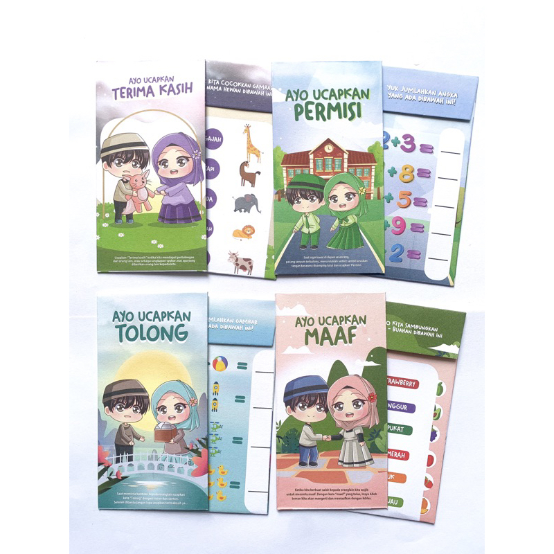 

Amplop Lebaran Aesthetic Kartun (isi 5) | tema sopan santun | amplop thr kekinian