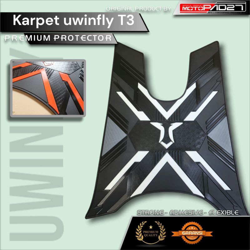 Motopad27 Karpet motor listrik Uwinfly T3 , Uwinfly T3 pro , Exotic , DLL Karpet Alas kaki Motor Listrik Uwinfly T3