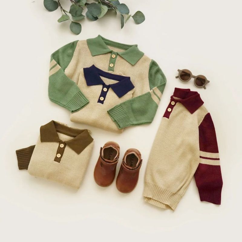 SWEATER POLO SAKA KNIT