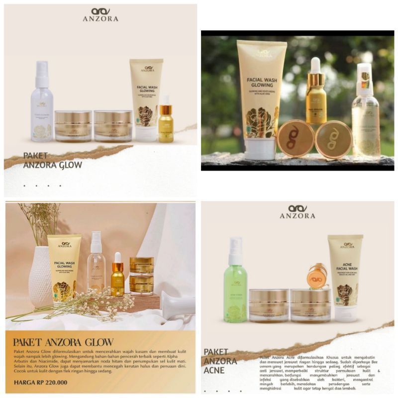 Anzora/Anzora skincare/Skincare Anzora/paket wajah anzora skincare