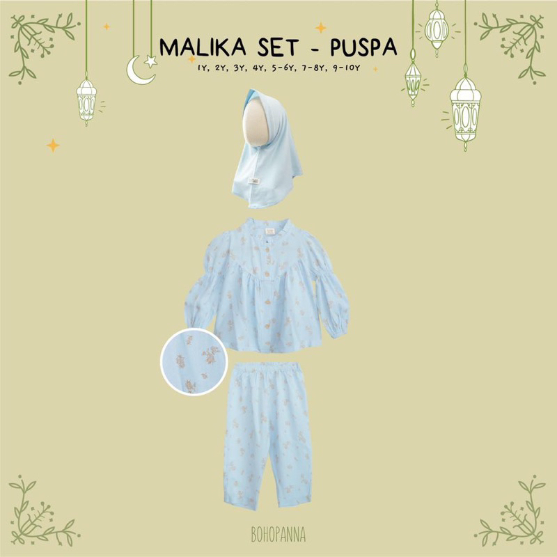 BOHOPANA | BOHO | BOHO PANNA MALIKA SET | BAJU MUSLIM ANAK ANAK