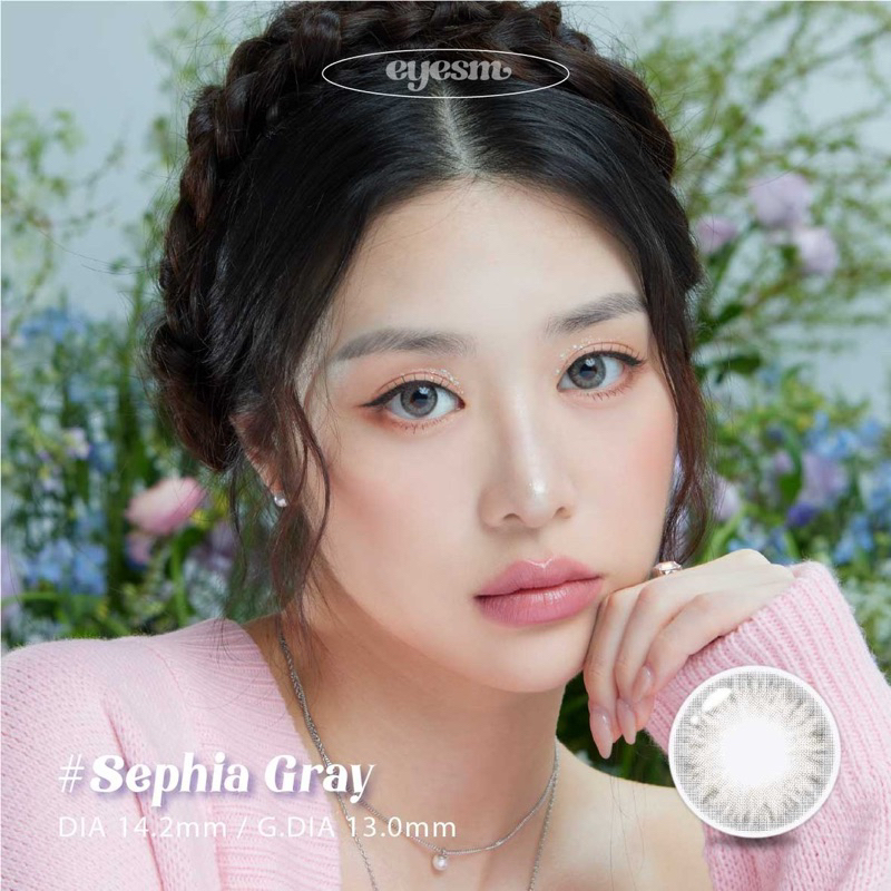 EYESM Softlens - Sephia Gray / Grey / Abu Normal Minus