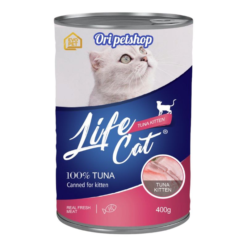 Life Cat Kaleng Kitten Tuna Makanan Basah Kucing 400 gram