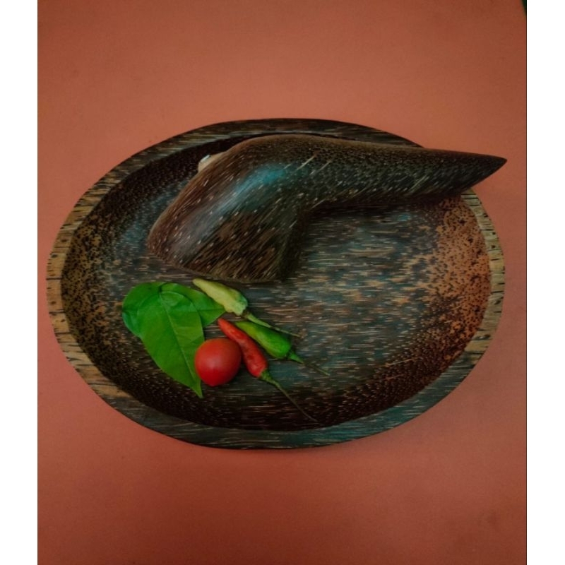 set cobek oval kayu aren