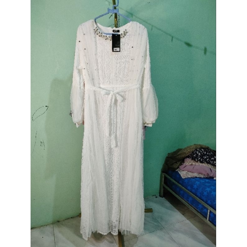 gamis ozias putih special lebaran