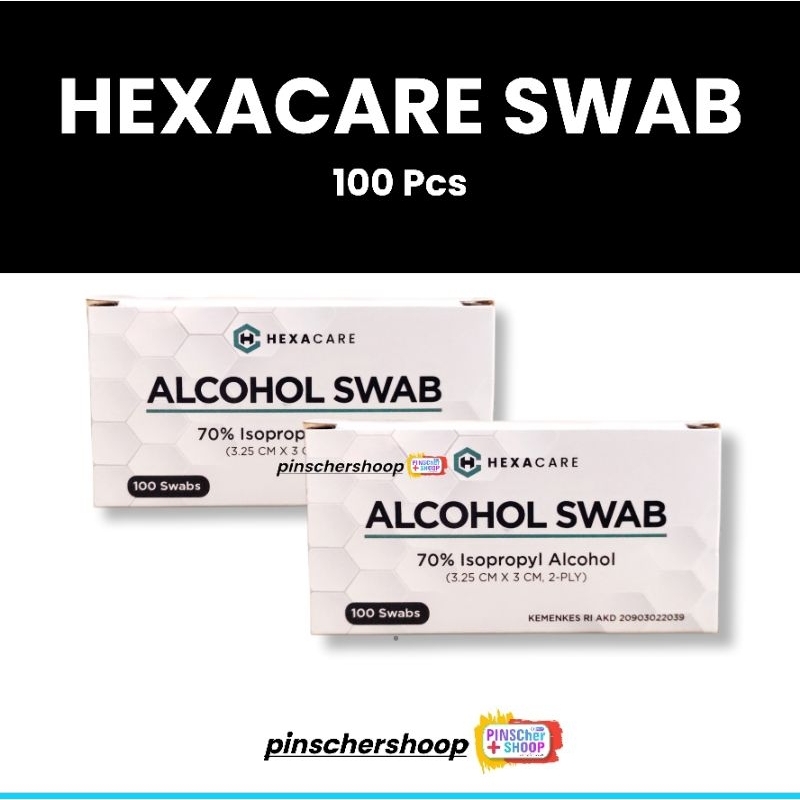 Alkohol Swab Hexacare Tissue Alkohol 2 Ply isi 100 Pcs