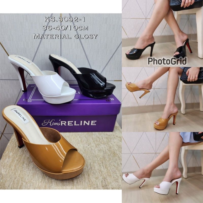 Sandal heels wanita tinggi hak 10 cm code 30921