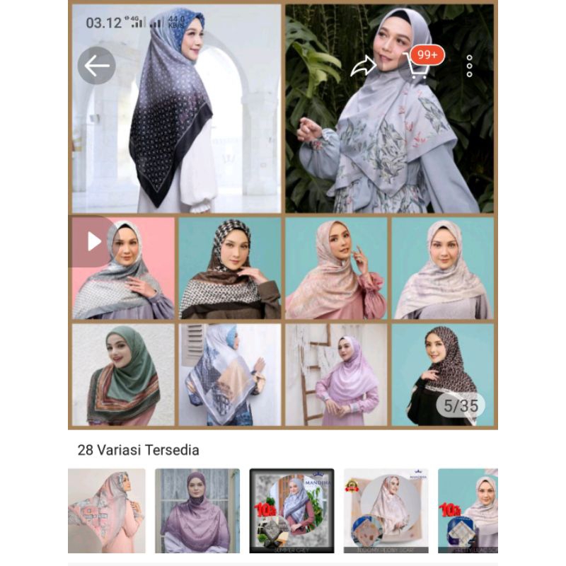 Mandjha HIJAB Ivan Gunawan Fashion Scarf Original Italian Monogram PINK FUSCHIA UNGU,Ready Istanbul,