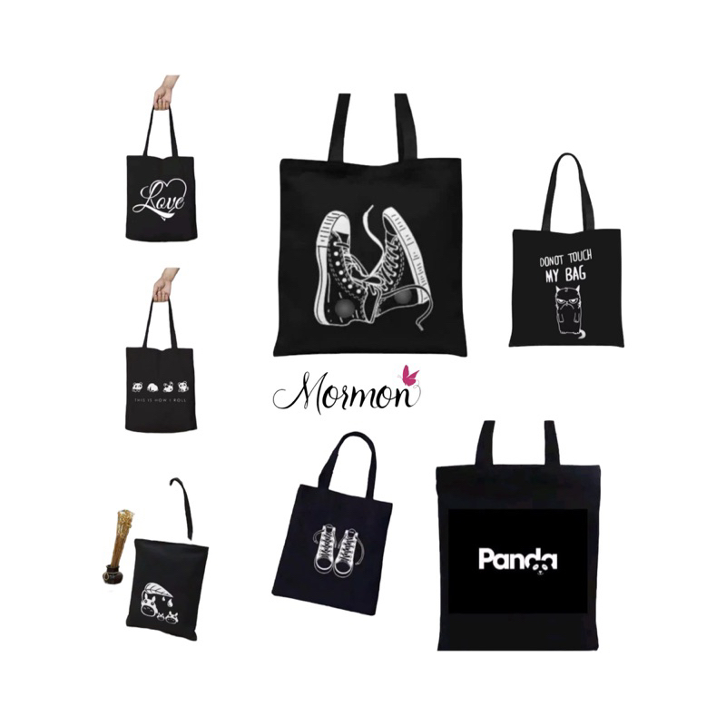 MORMON - Totebag Tas Wanita Tote Bag  Sekkya Perekat Custom Tas Tote kpop murah motif Bahan Kanvas