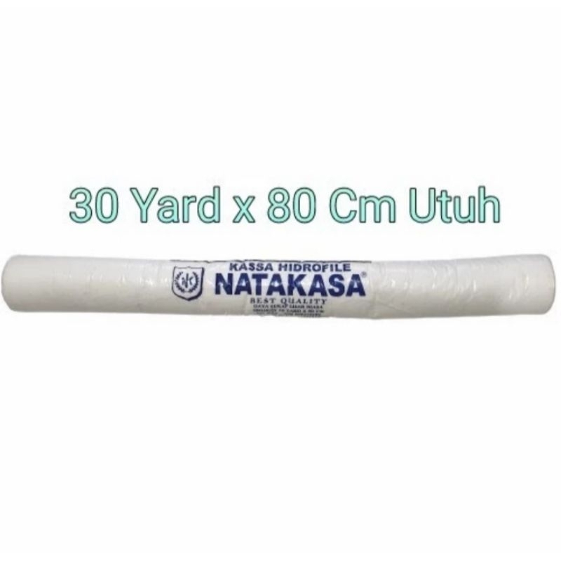 kasa gulung besar natakasa 30 yard x 80 cm l, kasa gulung rol hidrofil utuh