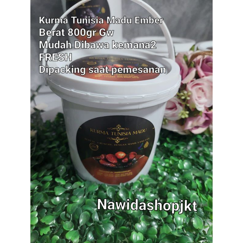 Kurma Tunisia Madu Ember UK.800 gr gw Enak, Legit, kenyal, manis