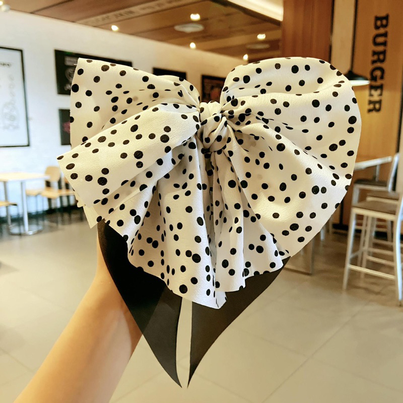 Delunashop_acc Jepit rambut polkadot Aksesoris Rambut Jepit Rambut Pita Batwing Polkadot