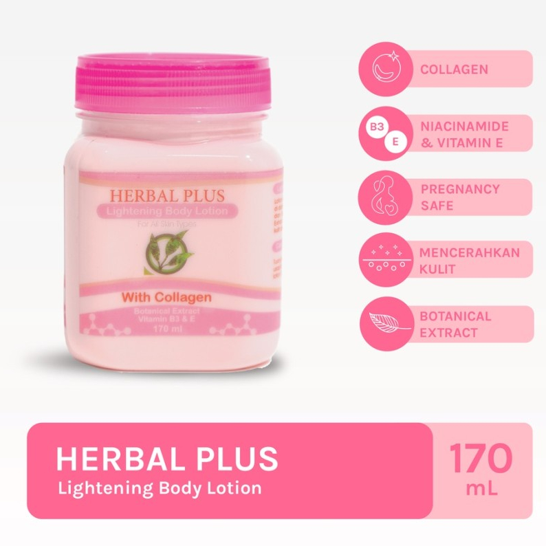 BISA COD - HERBAL PLUS LIGHTENING COLLAGEN | BIBIT COLLAGEN | BODY LOTIOAN WITH COLLAGEN