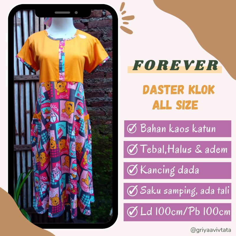 FOREVER_Daster Klok Allsize 104